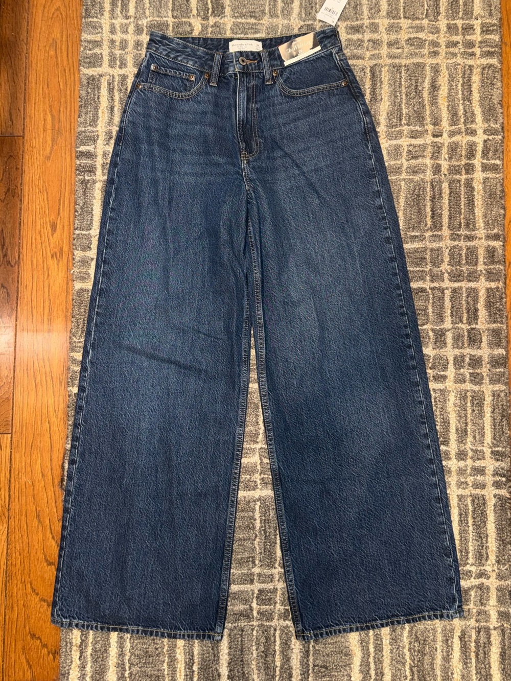 Abercrombie & Fitch Dark Blue Wide-Leg Jeans